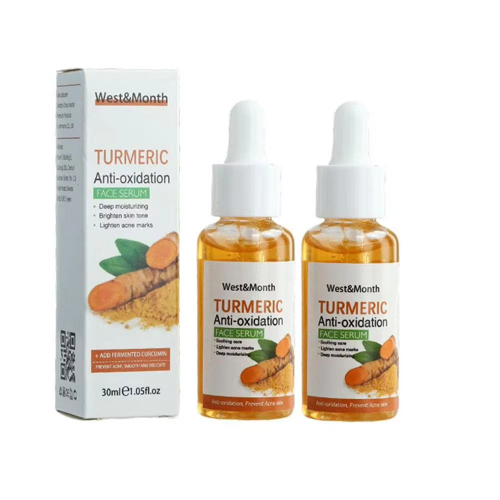 1/2/3Pcs Turmeric Face Serum Turmeric Anti-Oxidation Serum Turmeric Dark Spot Corrector Serum Facial Brighten White Turmeric Oil