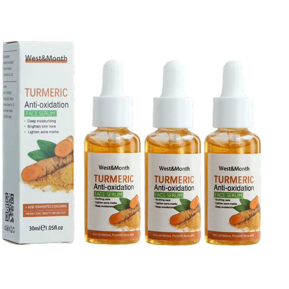 1/2/3Pcs Turmeric Face Serum Turmeric Anti-Oxidation Serum Turmeric Dark Spot Corrector Serum Facial Brighten White Turmeric Oil